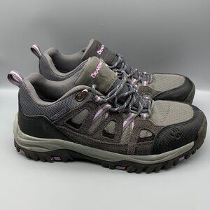 Bearpaw Ladies size 8 Grey/Black/Purple Walking Hiking Sneakers